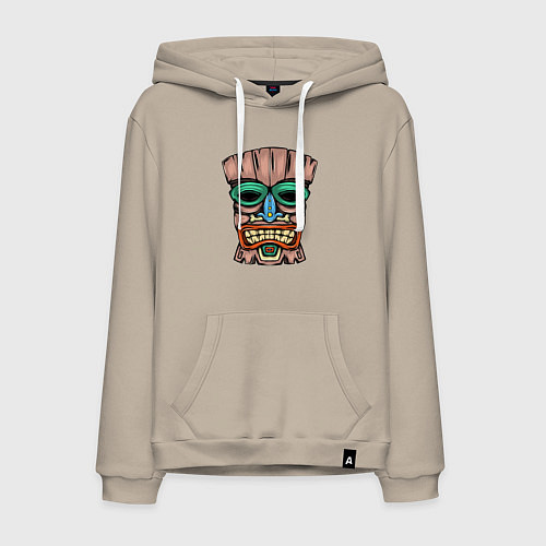 Мужская толстовка-худи Tiki face / Миндальный – фото 1