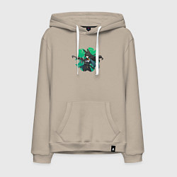 Толстовка-худи хлопковая мужская Zenless Zone Zero Hoshimi Miyabi, цвет: миндальный