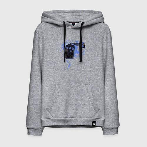 Мужская толстовка-худи Полёт тардиса / Меланж – фото 1