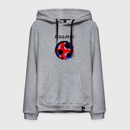 Мужская толстовка-худи Сборная Исландии / Меланж – фото 1