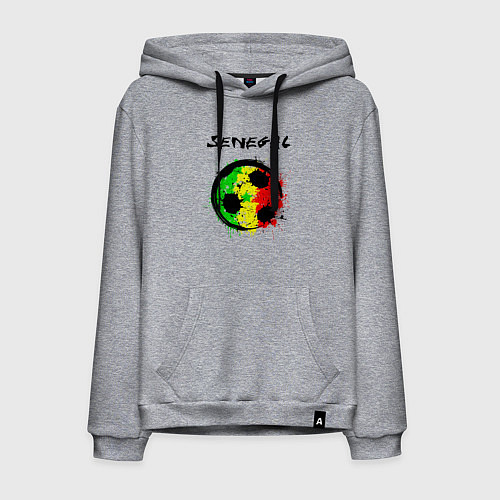 Мужская толстовка-худи Сборная Сенегала / Меланж – фото 1