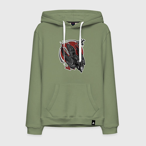 Мужская толстовка-худи Suzuki hayabusa / Авокадо – фото 1