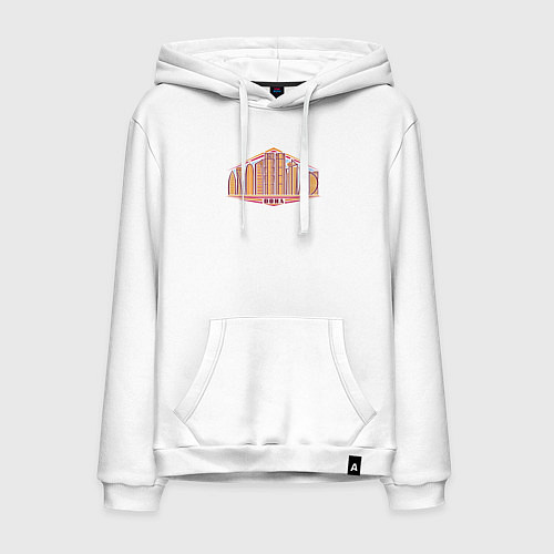 Мужская толстовка-худи Доха - Катар / Белый – фото 1