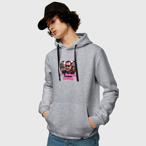 Мужская толстовка-худи Michael Scott its Breatney B*tch - the office / Меланж – фото 3