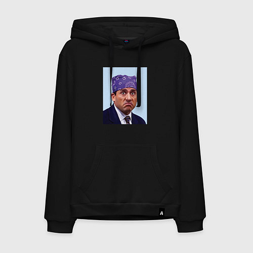 Мужская толстовка-худи Michael Scott - Prison mike the office meme / Черный – фото 1