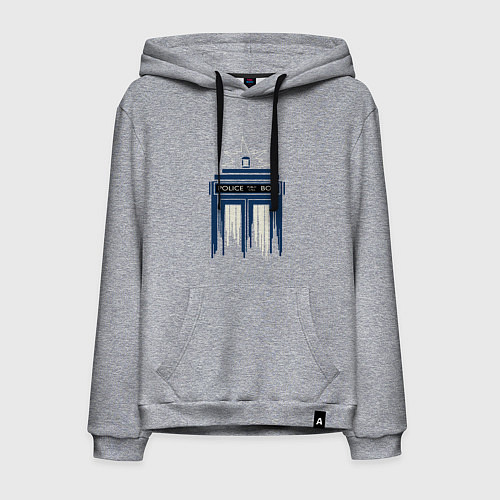 Мужская толстовка-худи Light tardis / Меланж – фото 1