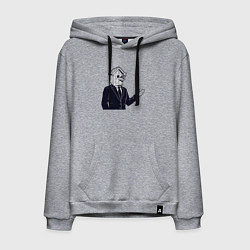 Толстовка-худи хлопковая мужская Человек скворечник, цвет: меланж