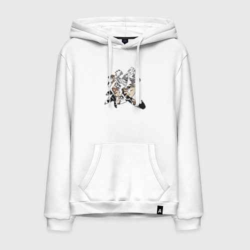 Мужская толстовка-худи Столп Ветра Санеми Шинадзугава Клинок рассекающий / Белый – фото 1