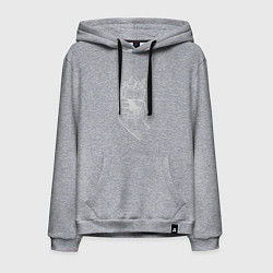 Толстовка-худи хлопковая мужская Виски в огне, цвет: меланж