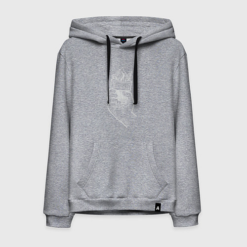 Мужская толстовка-худи Виски в огне / Меланж – фото 1