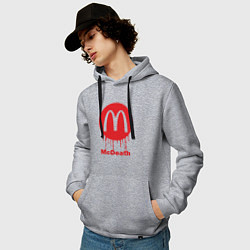 Толстовка-худи хлопковая мужская Mcdeath, цвет: меланж — фото 2