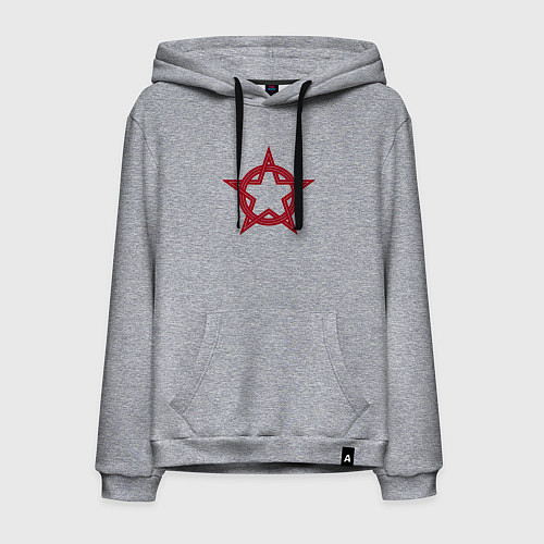 Мужская толстовка-худи Red star USSR / Меланж – фото 1