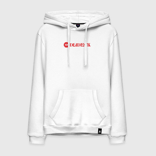 Мужская толстовка-худи Deadlock red logo / Белый – фото 1