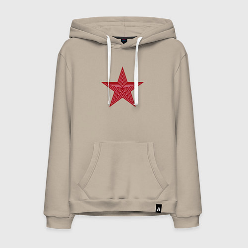 Мужская толстовка-худи USSR red star / Миндальный – фото 1