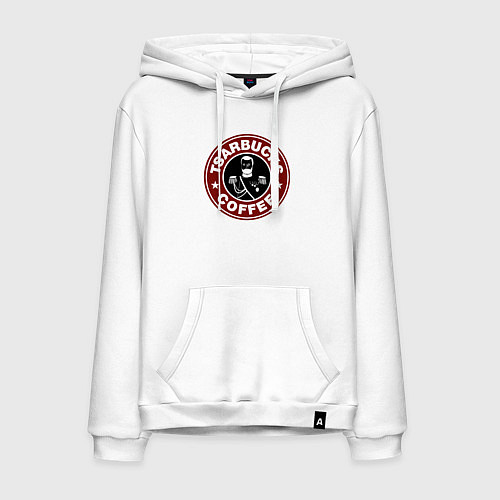 Мужская толстовка-худи Царь кофе / Белый – фото 1