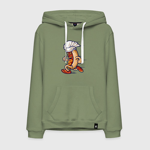 Мужская толстовка-худи Повар хот-дог / Авокадо – фото 1