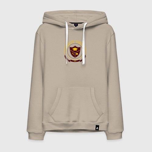 Мужская толстовка-худи University emblem / Миндальный – фото 1