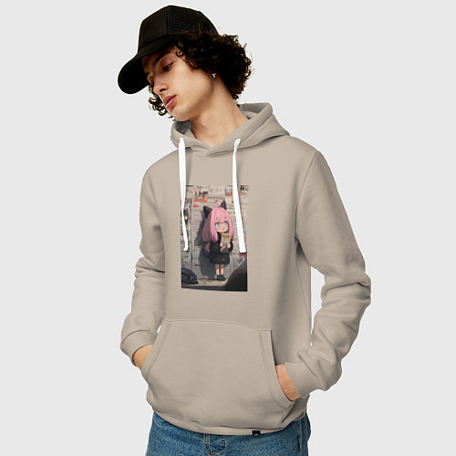 Мужская толстовка-худи Семья шпиона стенгазета / Миндальный – фото 3