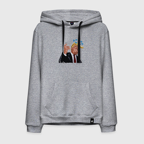 Мужская толстовка-худи Твиттер Трампа / Меланж – фото 1