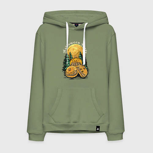 Мужская толстовка-худи Хэллоуин страшные тыквы / Авокадо – фото 1