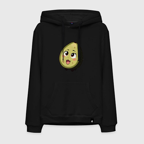 Мужская толстовка-худи Ахегао авокадо / Черный – фото 1