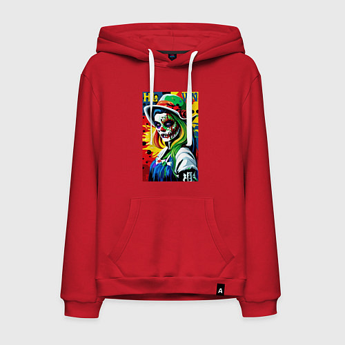 Мужская толстовка-худи Girl witch - pop art / Красный – фото 1