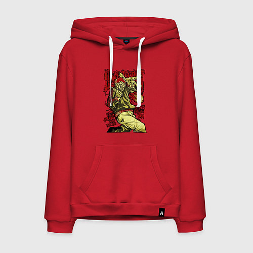 Мужская толстовка-худи Limp Bizkit skull / Красный – фото 1