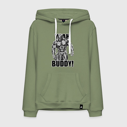 Мужская толстовка-худи Ronnie Coleman- yeah buddy / Авокадо – фото 1