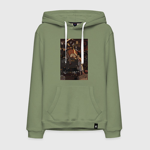 Мужская толстовка-худи Тыква мистика / Авокадо – фото 1