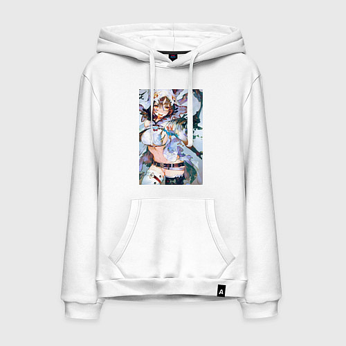 Мужская толстовка-худи Девушка секси / Белый – фото 1