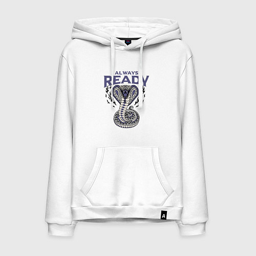 Мужская толстовка-худи Всегда готов y2k / Белый – фото 1