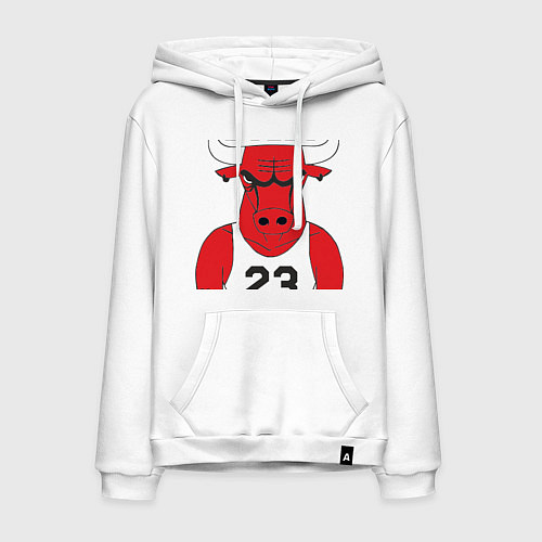 Мужская толстовка-худи Gangsta Bulls 23 / Белый – фото 1