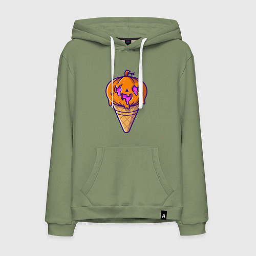 Мужская толстовка-худи Ice cream pumpkin / Авокадо – фото 1