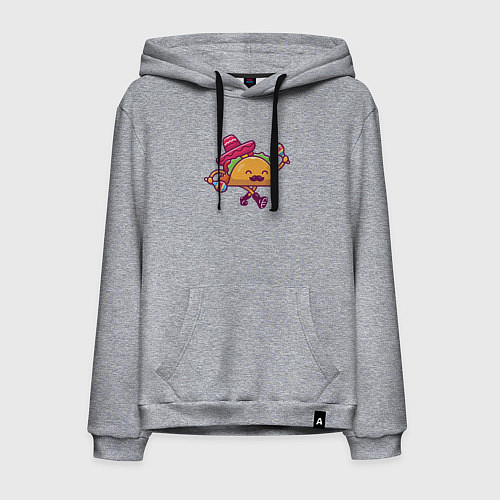 Мужская толстовка-худи Забавный тако / Меланж – фото 1