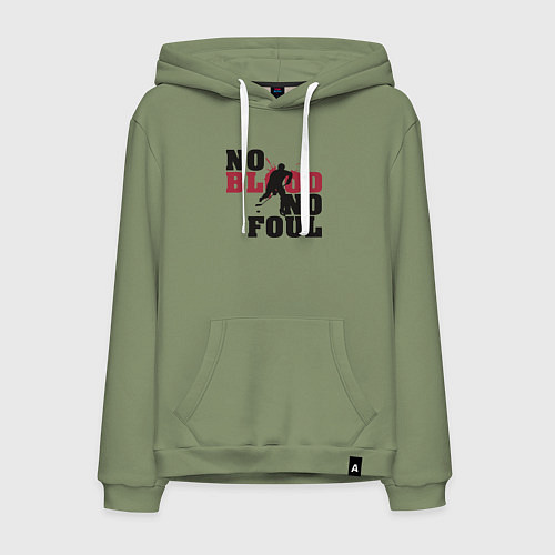 Мужская толстовка-худи Хоккей - нет крови нет фола / Авокадо – фото 1