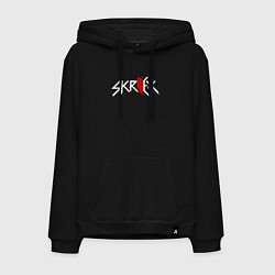 Толстовка-худи хлопковая мужская Skrillex - logo, цвет: черный