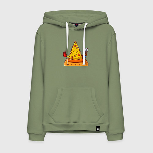 Мужская толстовка-худи Pizza yoga / Авокадо – фото 1
