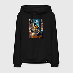 Мужская толстовка-худи Batsimpson - ai art fantasy