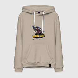 Толстовка-худи хлопковая мужская Borderlands Гонка вооружений, цвет: миндальный