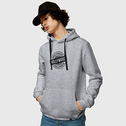 Толстовка-худи хлопковая мужская Hollywood vibe, цвет: меланж — фото 2