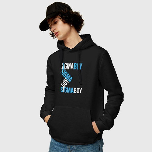 Мужская толстовка-худи Sigma boy / Черный – фото 3