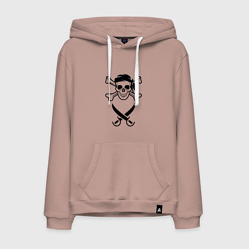 Мужская толстовка-худи Пара пиратов мужчина / Пыльно-розовый – фото 1