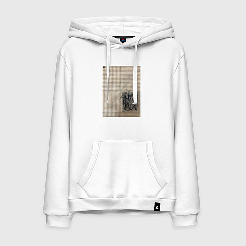 Мужская толстовка-худи Mosa geometry / Белый – фото 1