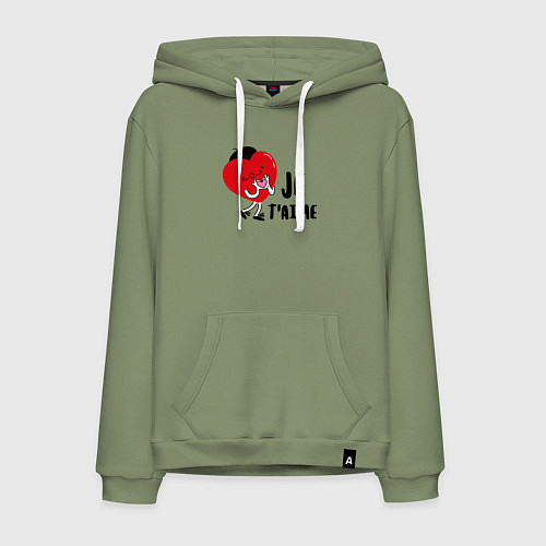 Мужская толстовка-худи Je taime / Авокадо – фото 1