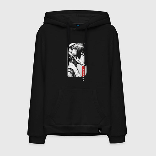 Мужская толстовка-худи Девушка-хакер / Черный – фото 1
