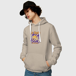 Толстовка-худи хлопковая мужская Basketball Lakers, цвет: миндальный — фото 2