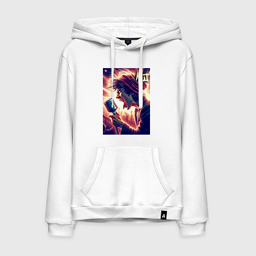 Мужская толстовка-худи Mick Jagger is vocalist of the Rolling Stones / Белый – фото 1