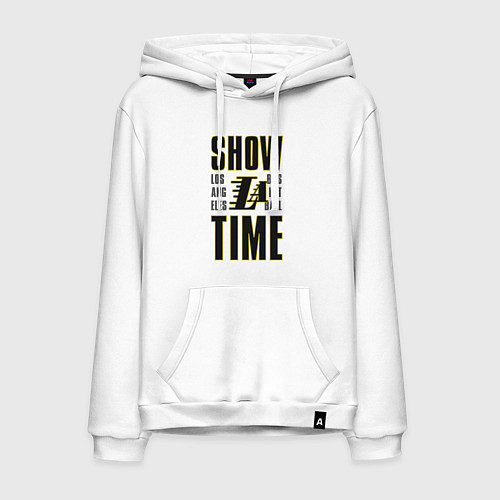 Мужская толстовка-худи Lakers show time / Белый – фото 1