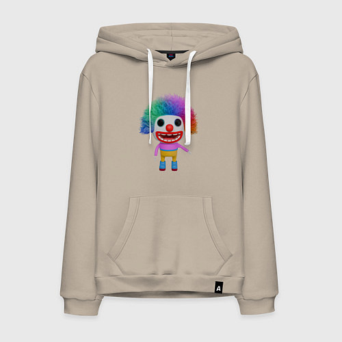 Мужская толстовка-худи Cartoon clown colorful / Миндальный – фото 1