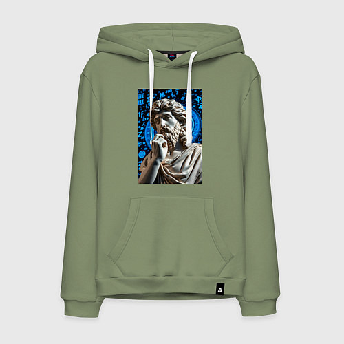 Мужская толстовка-худи Античность и математика / Авокадо – фото 1